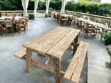 Outdoor Reclaimed Wooden Picnic Bench | THE BRADLEY