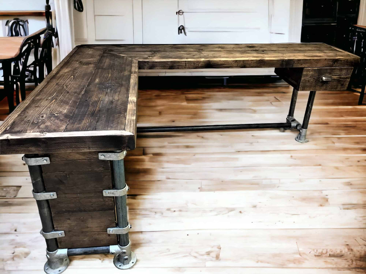 Industrial Corner Office Desk