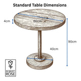 Poseur Table | Reclaimed Bar Table | Sustainably Sourced Wood | Rustic Poseur Table with Reclaimed Scaffold Tube | THE ZURICH