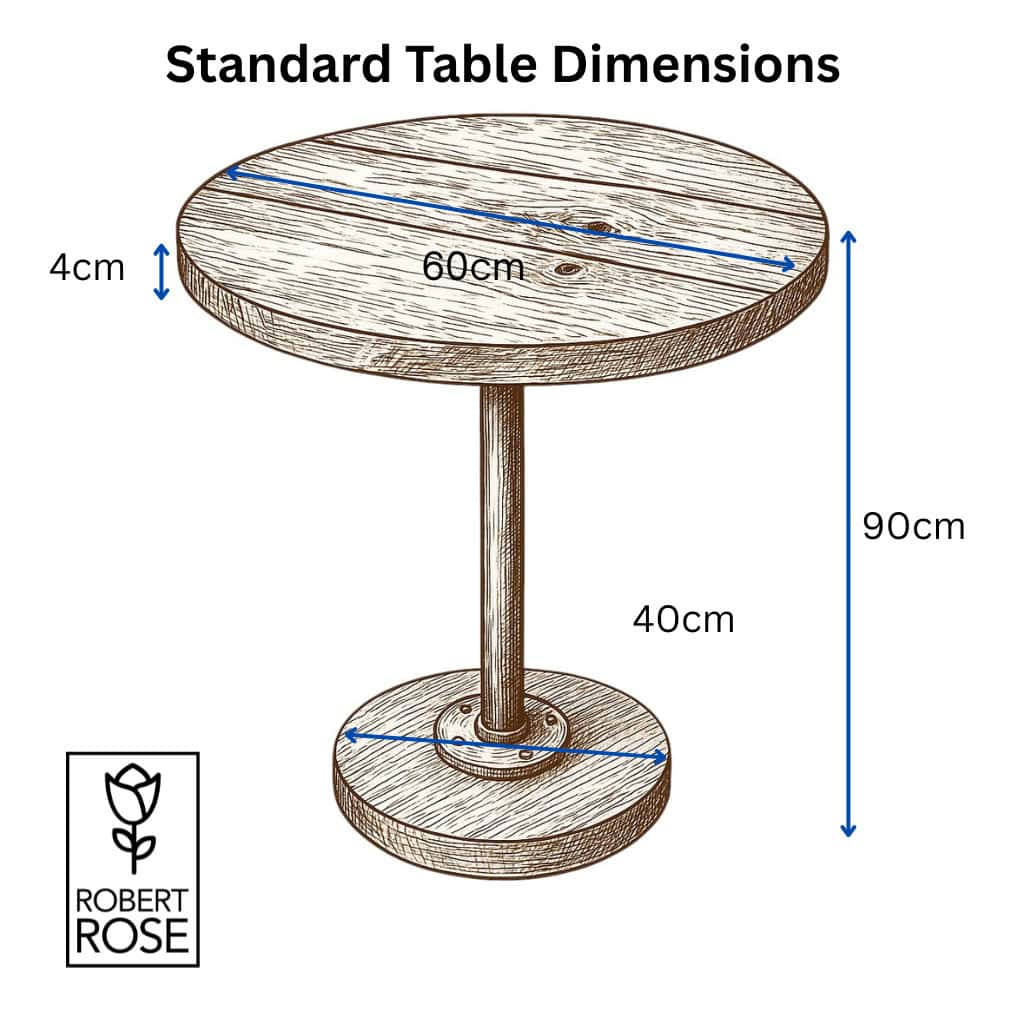 Poseur Table | Reclaimed Bar Table | Sustainably Sourced Wood | Rustic Poseur Table with Reclaimed Scaffold Tube | THE ZURICH