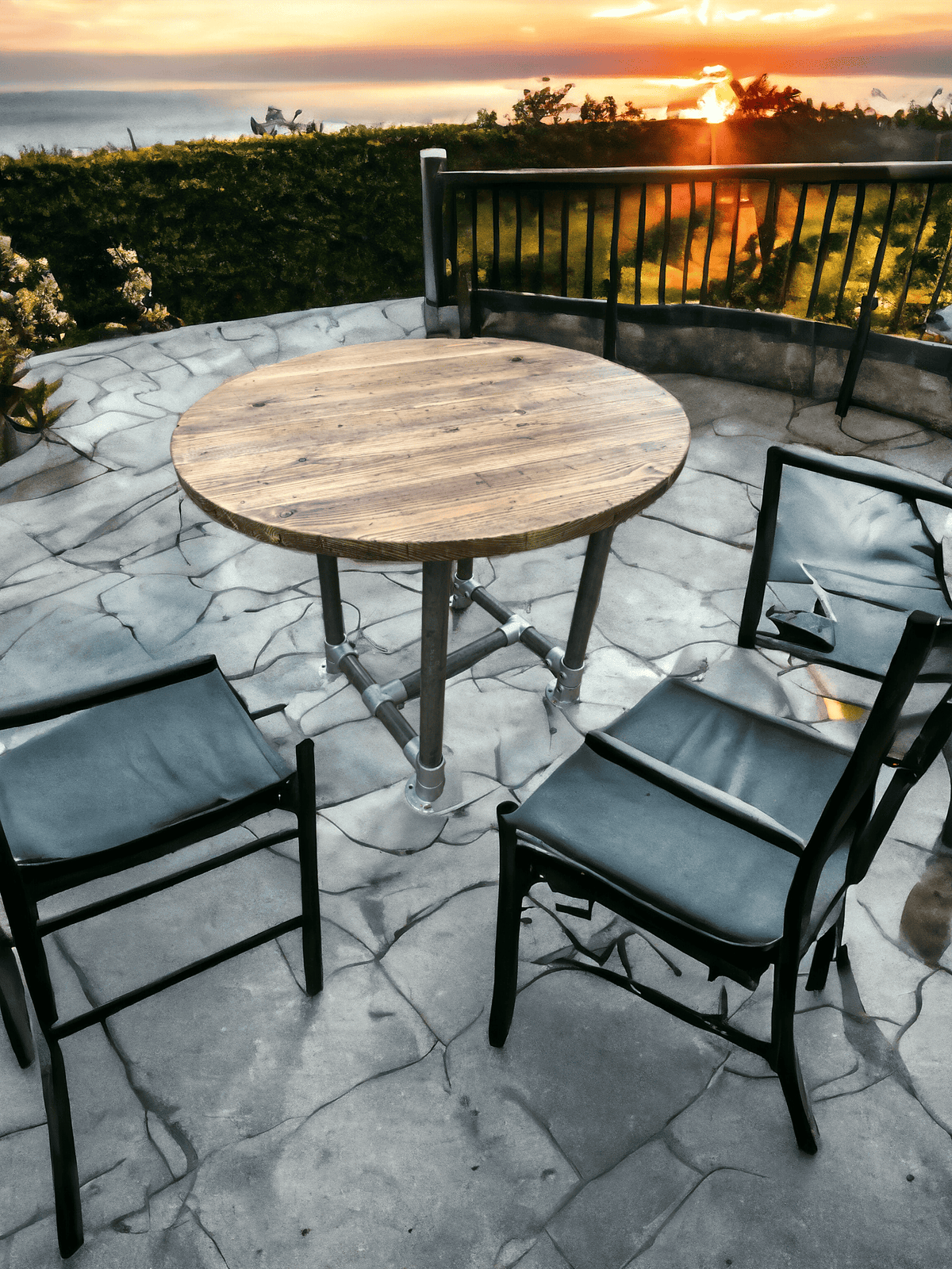 Reclaimed Wooden Round Table | THE GOUDA