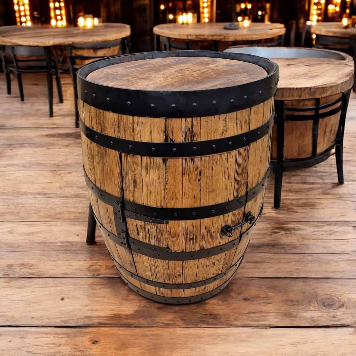 Oak Whiskey Barrel Cupboard**** Barrel Storage Unit With Door – THE COSTELLO