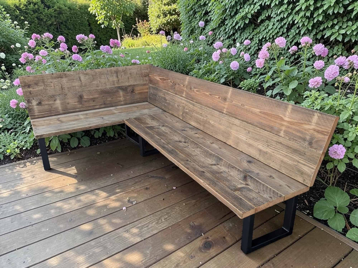 Corner Outdoor Garden Bench | THE TIMMS