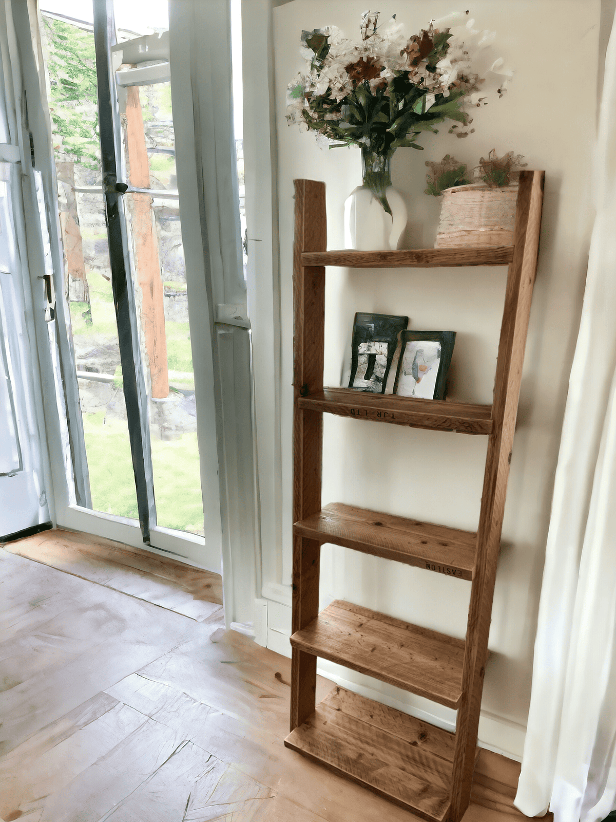 Wooden Ladder Shelves