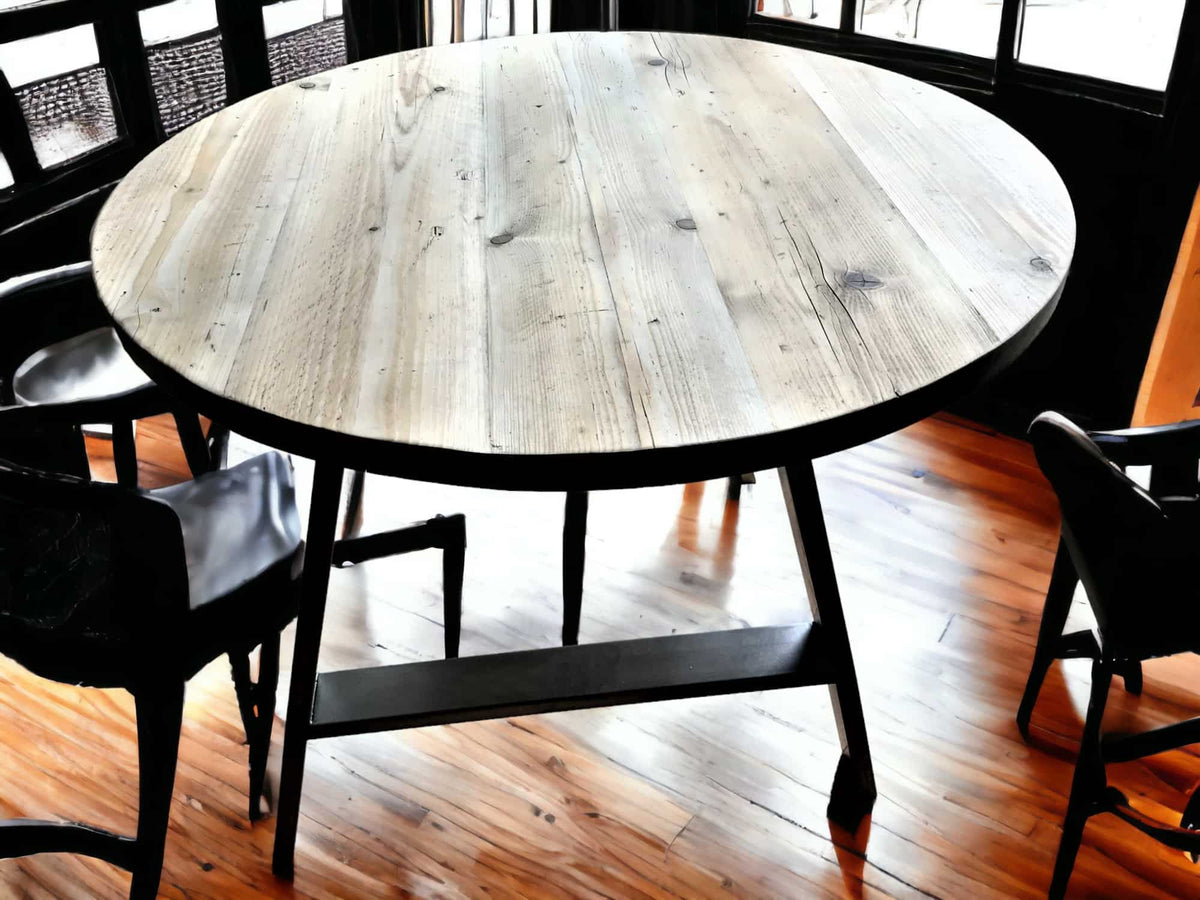 Reclaimed Wood Round Table | THE STOCKWOOD