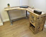 Wooden Pedestal Desk | THE BASSETT