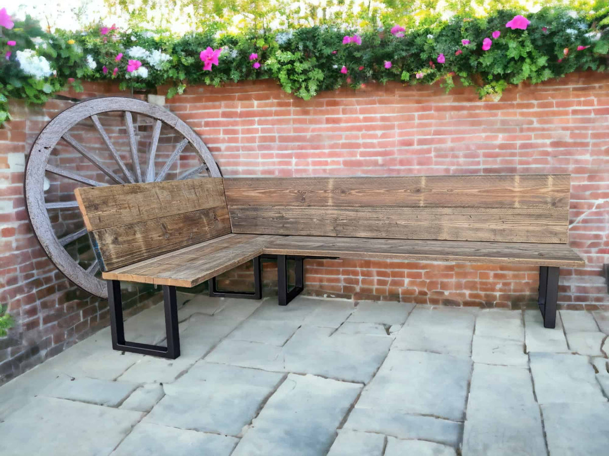 Corner Outdoor Garden Bench | THE TIMMS