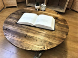 Reclaimed Wooden Round Coffee Table | THE AMSTERDAM
