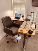 reclaimed corner desk