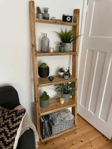 Wooden Ladder Shelves | 5 Tier Ladder Shelf | THE PISA