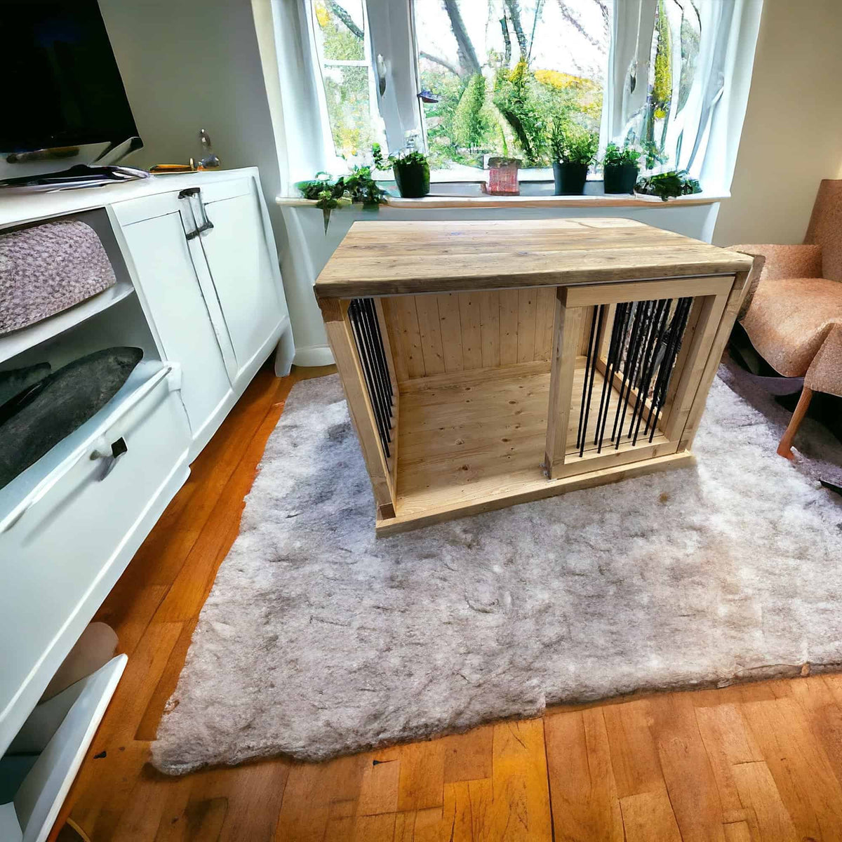 Reclaimed Wood Dog Crate**** Dog Cage**** Rustic Dog Bed – THE MALLIE