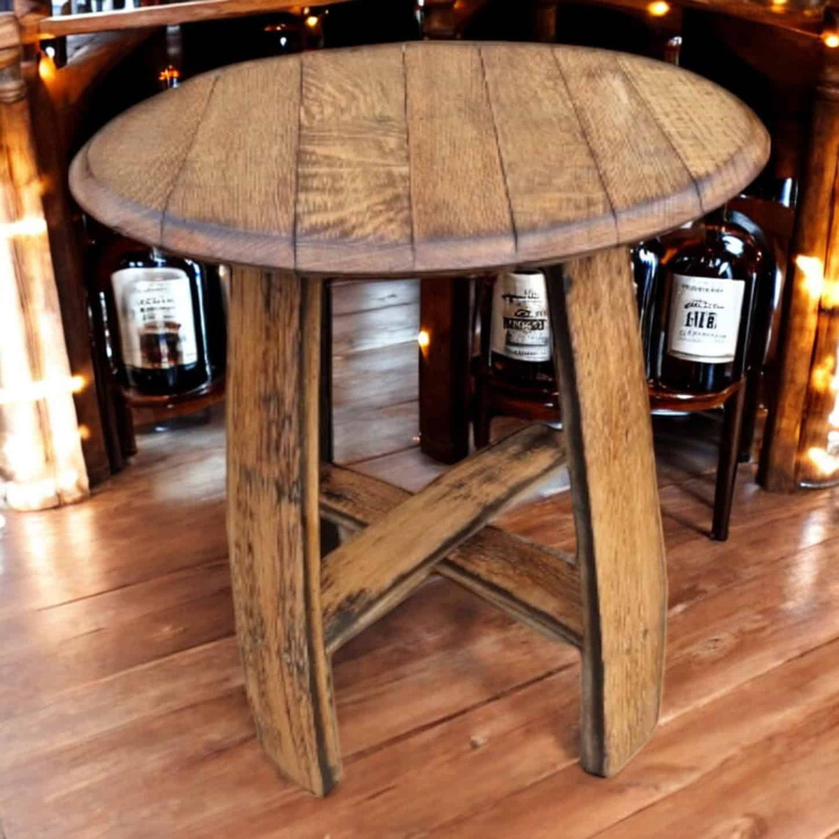 Coffee Table Made From Oak Whiskey Barrel Coffee Table | THE BELLOWS