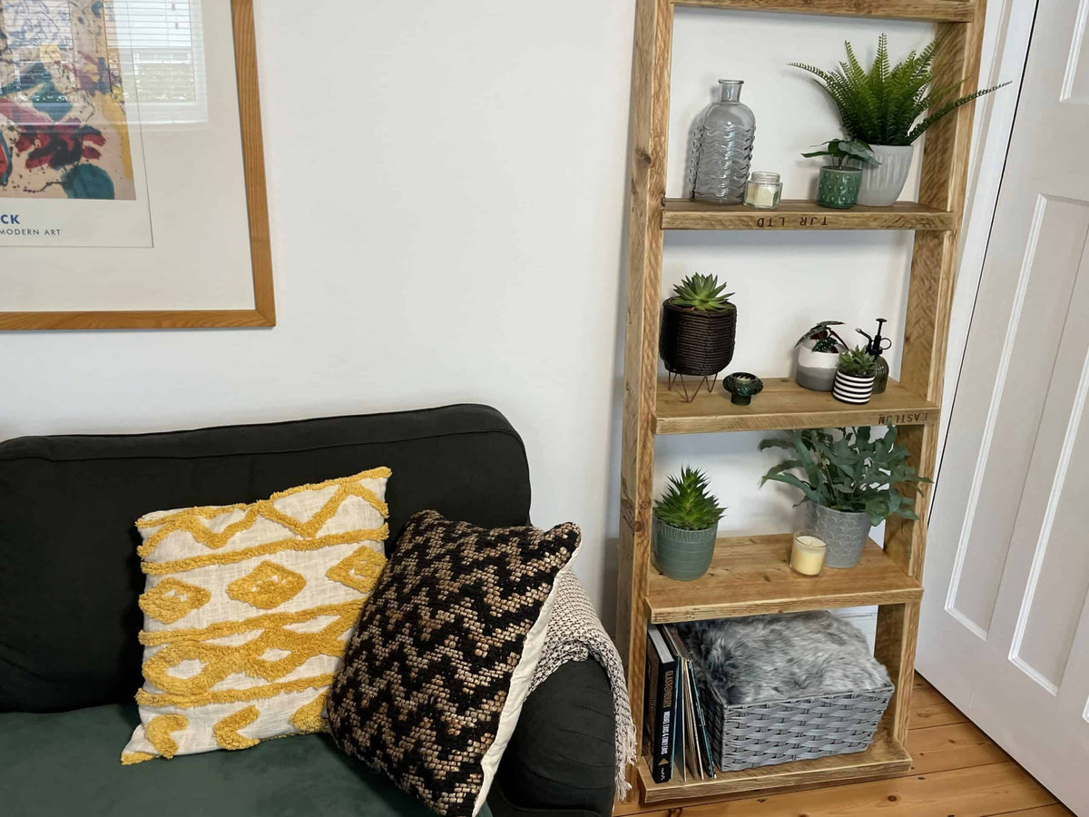 Wooden Ladder Shelves | 5 Tier Ladder Shelf | THE PISA