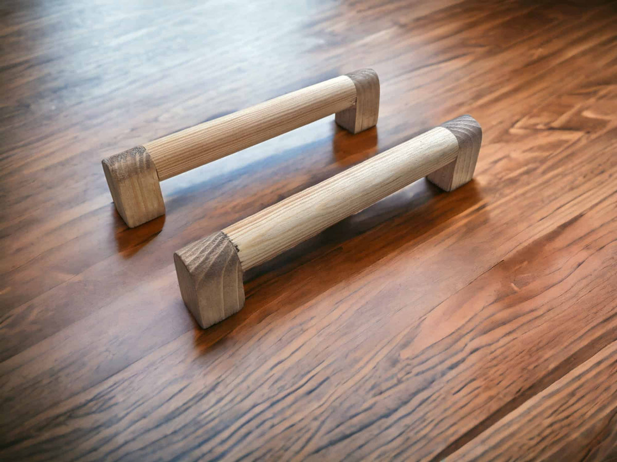 Rustic Cupboard Handles | Pine Cabinet Handles | 4 Pack Drawer Pulls | THE SMITH