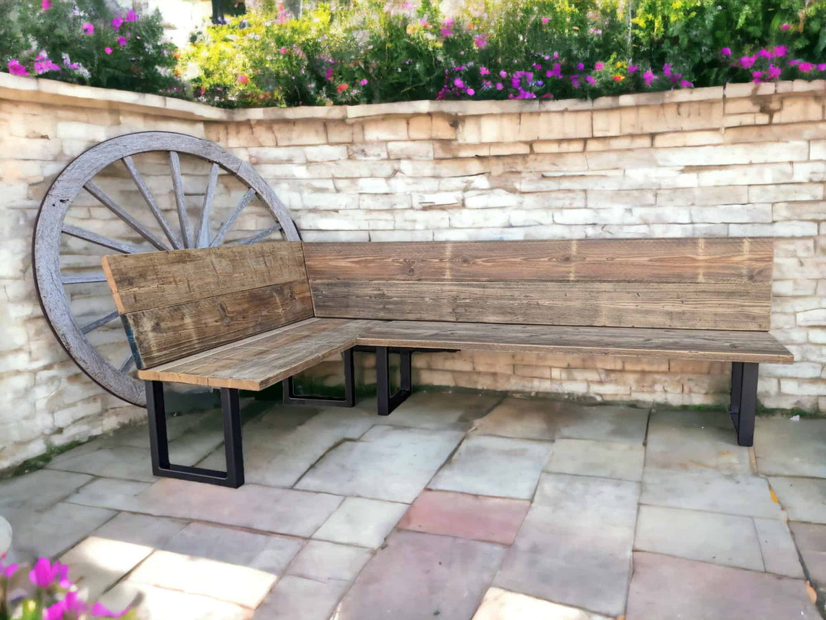 Corner Outdoor Garden Bench | THE TIMMS