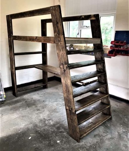 Bespoke reclaimed wood shelving unit