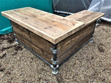 desk with 6 privacy panels