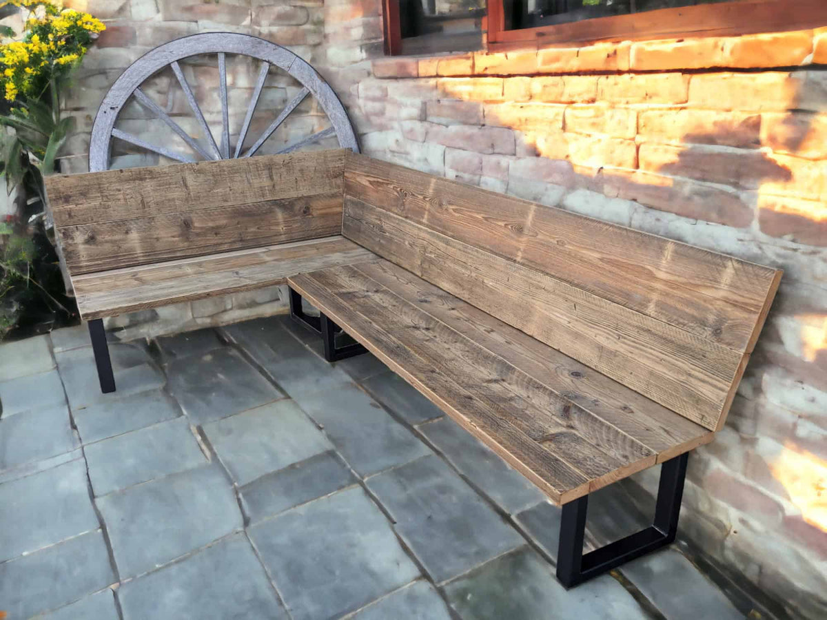 Corner Outdoor Garden Bench | THE TIMMS