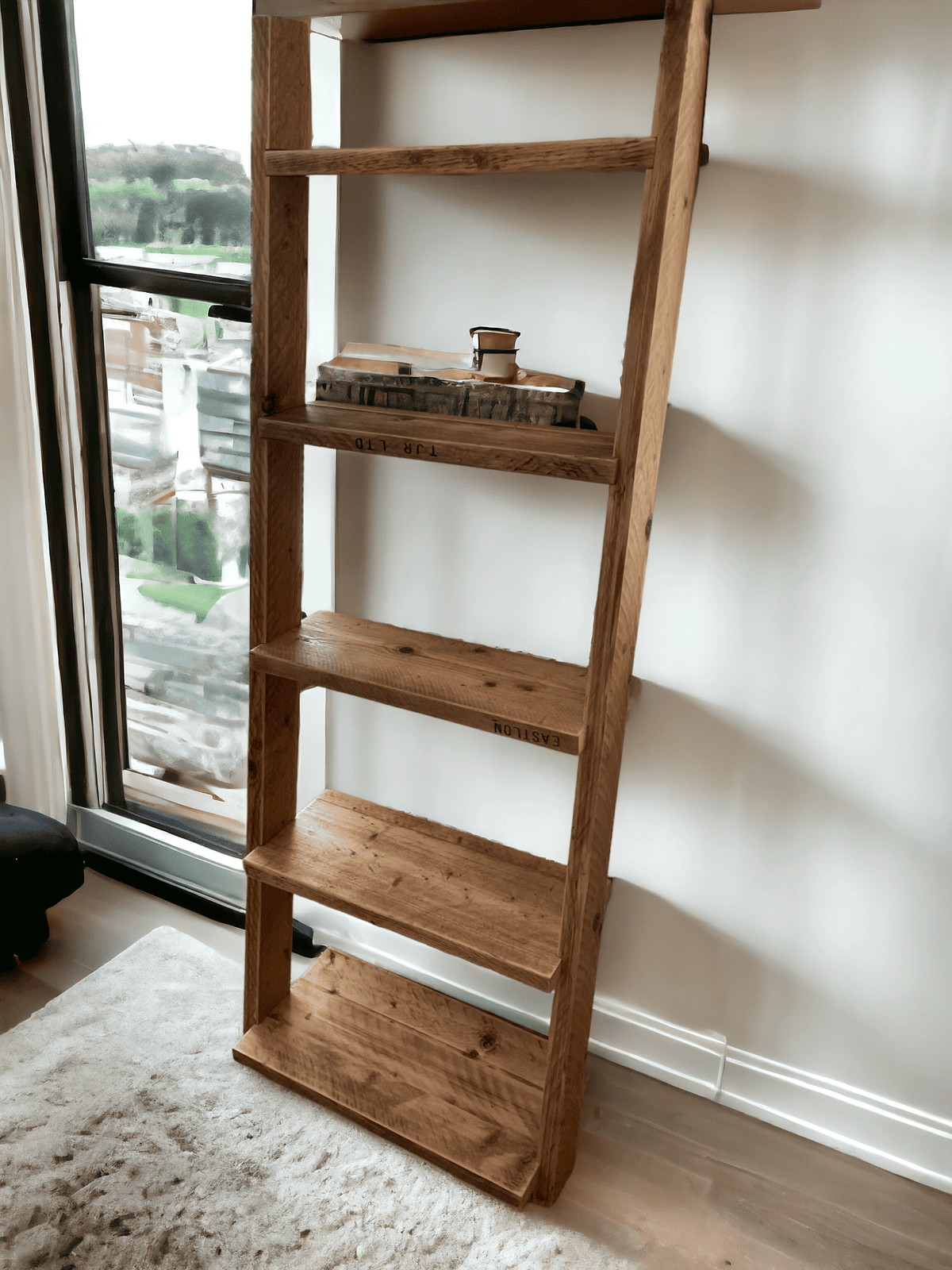 Wooden Ladder Shelves | 5 Tier Ladder Shelf | THE PISA