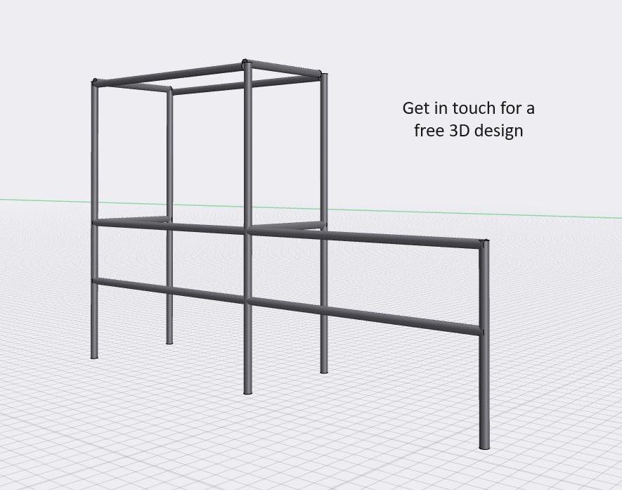 Industrial Pipe Handrail Guardrail for pubs bars & cafes Offices – THE JACKSON