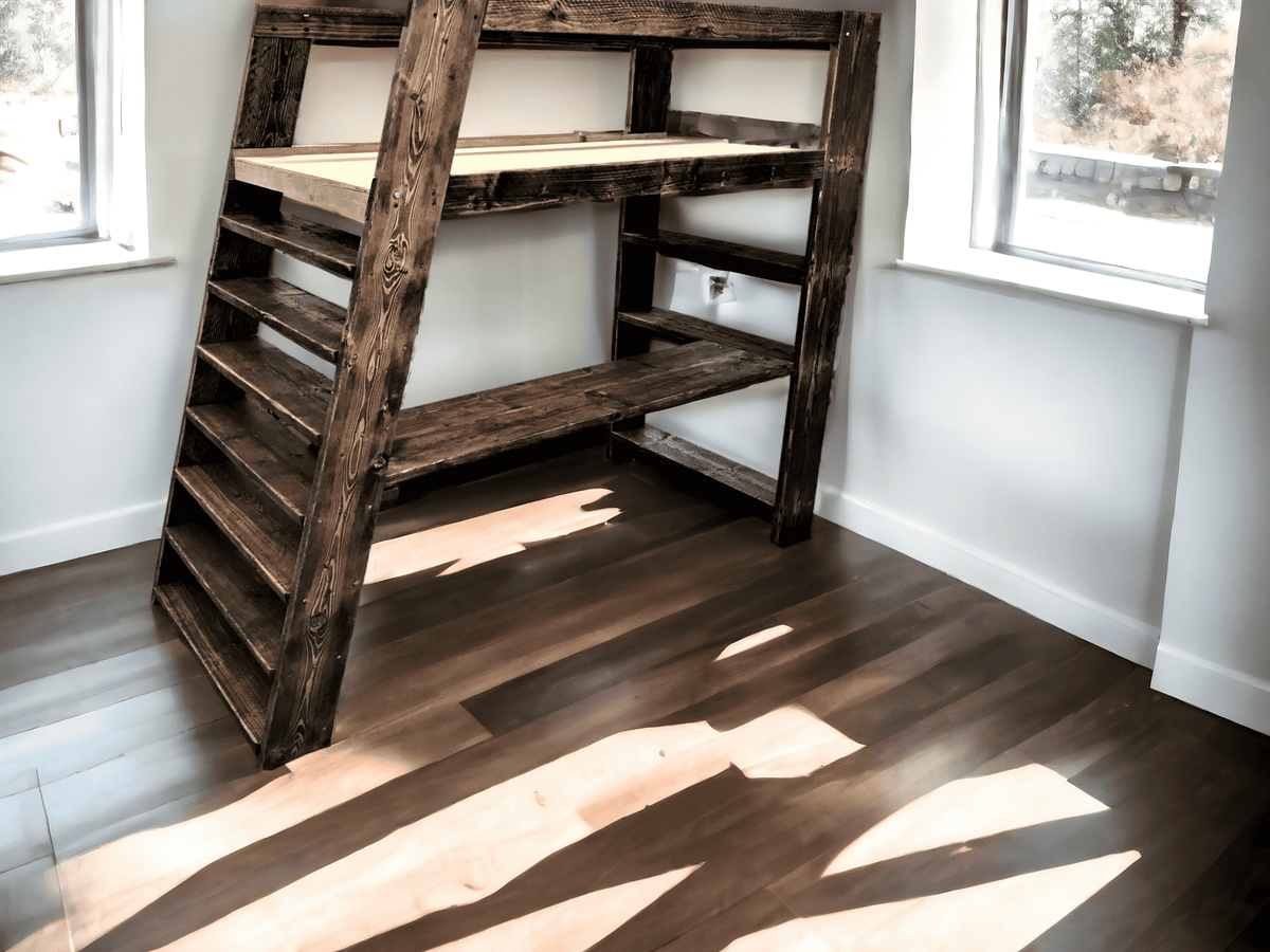 Wooden Bunk Bed & Desk | THE FROME