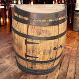 Half Barrel Unit | Half Oak Whiskey Barrel Cupboard | Half Barrel Storage Unit With Door |THE KAYE