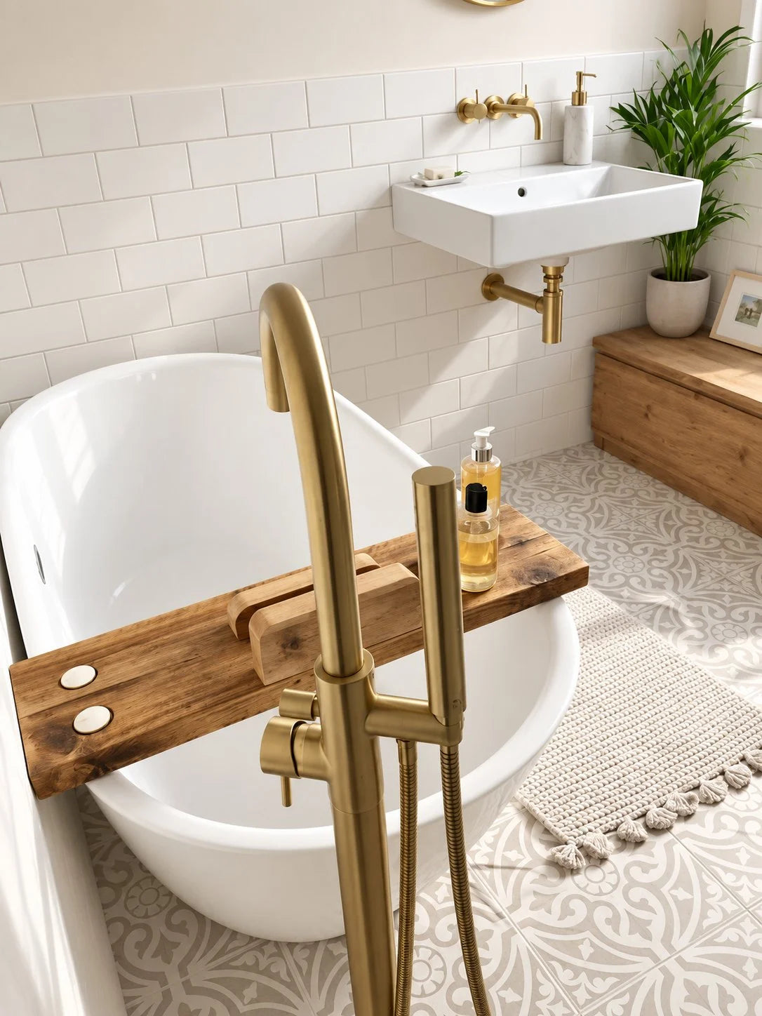 Wooden Bath Caddy | THE WOOLSTON