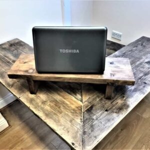 reclaimed wood laptop stand