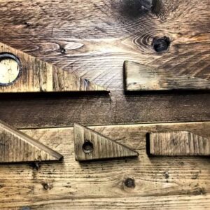 reclaimed wooden doorstop