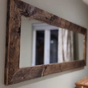 rustic wooden mirror