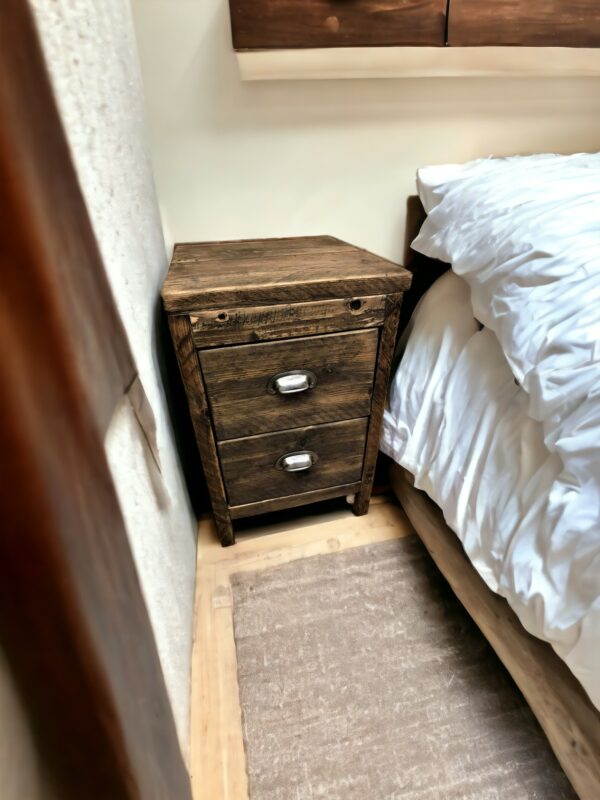 bedside table reclaimed wood